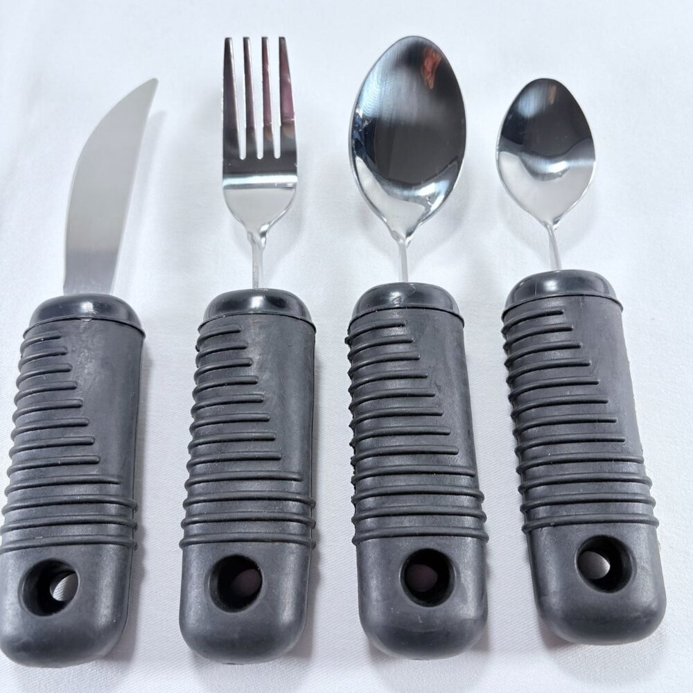Medline Weighted and Bendable Utensils Set 4 Pcs Adaptive Eating‎